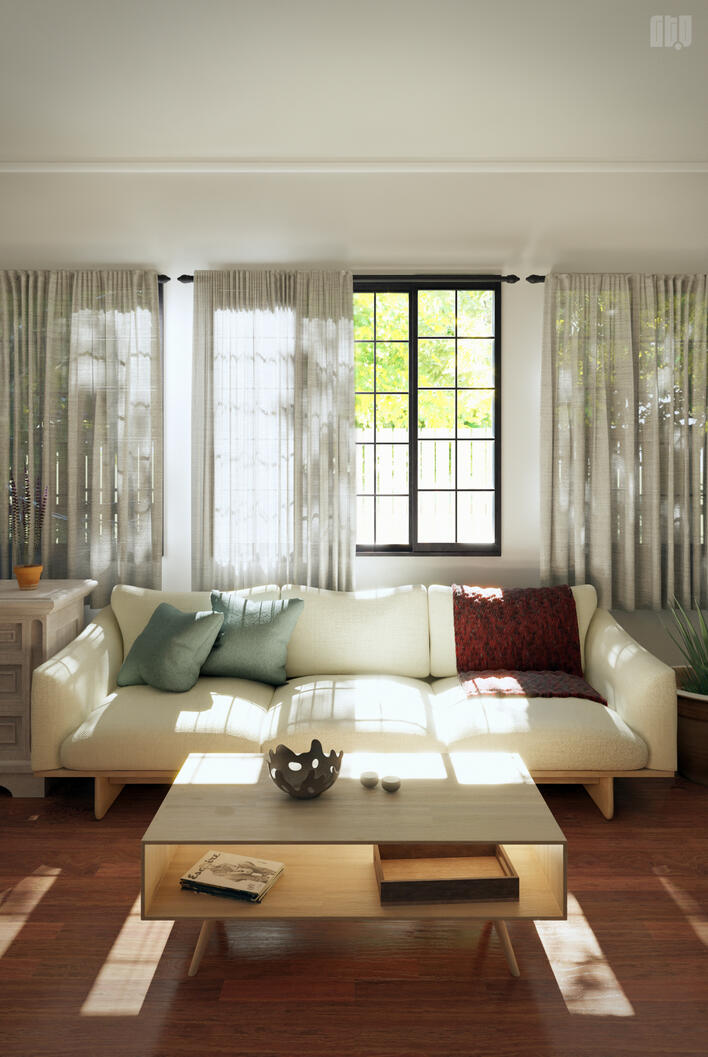 Cozy Living Room Render